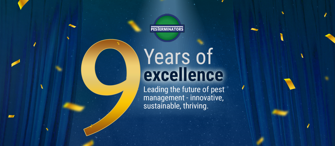 Anniversary cover pesterminators 9 years execelence